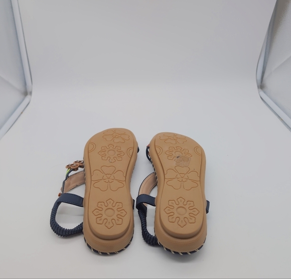 Embellished Navy Sandals Cool BOHO style Sz 6 - Picture 7 of 7